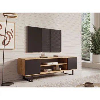 Televizní stolek Televizní stolek Lofter 155 cm - dub Craft/černá