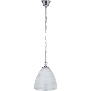 Závěsné svítidlo Scordia moderní chrom skleněné jednolůžkové do obýváku a jídelny