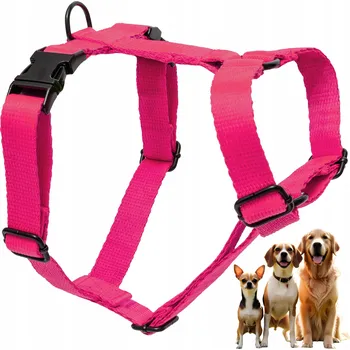 Postroj pro psa Postroj pro psa typu guard, netlačí, silný, nastavitelný, růžový, velikost XL
