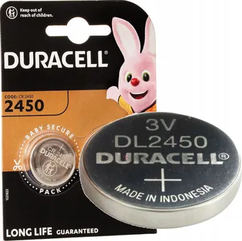 Článková baterie Duracell 3V CR2450 Lithiová baterie 2450 DL2450