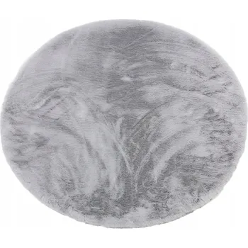 Koberec Koberec plyšový šedý Bellarossa sametový kulatý 80cm