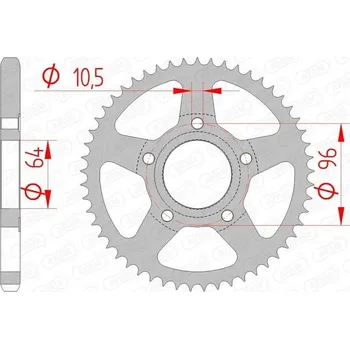 Nářadí na motocykly Ocelové standardní zadní kolo AFAM 10203 - 428 10203-53