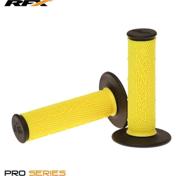 Nářadí na motocykly RFX Pro Series Dual Compound Grips Black Ends (žlutočerné) Pár FXHG2020099YL