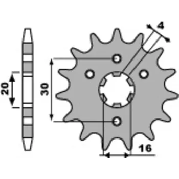Nářadí na motocykly PBR Ocelová standardní přední řetězová kola 517 - 428 517.14.18NC