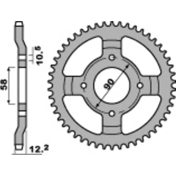 Nářadí na motocykly Ocelová standardní zadní rozeta PBR 273 - 428 273.50.C45