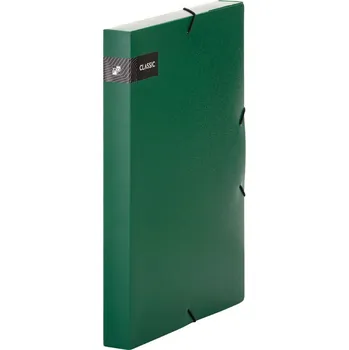 Archivační box Box na spisy A4 s gumou Classic - zelená