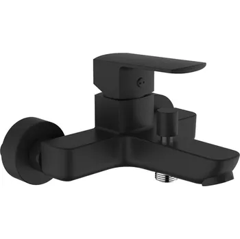 Vodovodní baterie Teorema Edge - vanová baterie nástěnná, černá 8E160