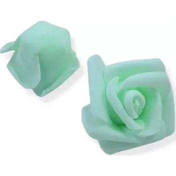 umělá květina Růže pěnová zelenkavá - 2 ks