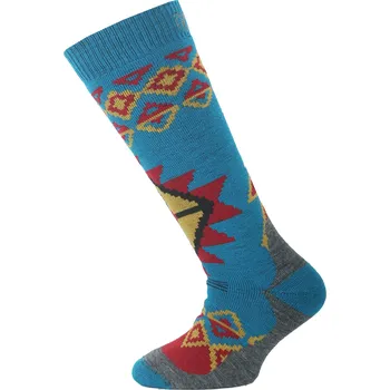 Pánské ponožky SKB dětské merino podkolenky - Modrá 502 / (34-37) S / Modrá