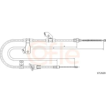 Lanko parkovací brzdy Tažné lanko, parkovací brzda COFLE 17.2123