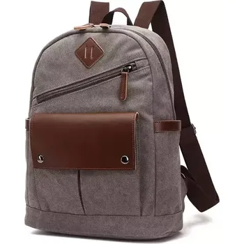 Canvasio plátěný canvas retro batoh Menem Šedý 14 l