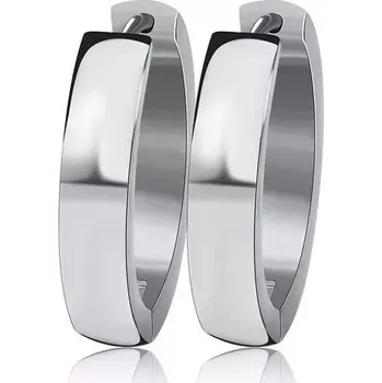 Náušnice Ocelové Náušnice kruhy Elegant Stříbrné