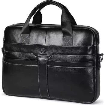 Bullcaptain pánská kožená brašna Rondro Černá