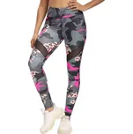 Dámské Sportovní legíny Fitness Kamufláž Pink - Velikost M (MEDIUM)