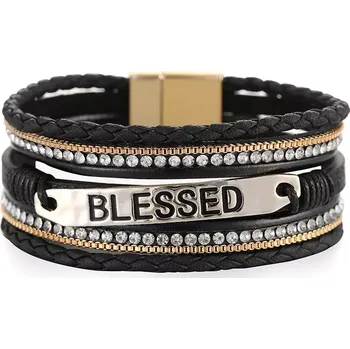 Náramek Metalický náramek Blessed Černý