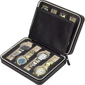 Box na hodinky Úložný box na hodinky 8 komor Černý