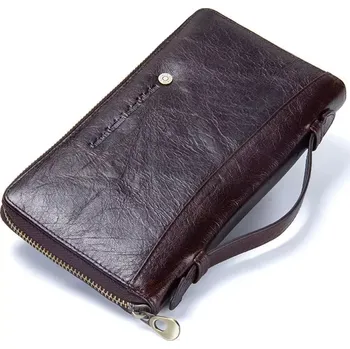 Peněženka Contacts® pánská kožená peněženka Modoc Hnědá