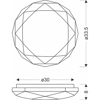 Stropní LED svítidlo Baldo 33,5 cm bílé moderní do obýváku a kuchyně