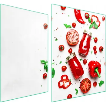 Obraz Skleněná ochranná deska na sporák 70x52 Zelenina