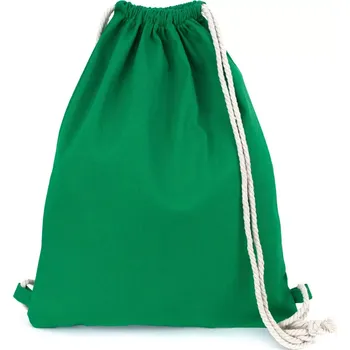 Školní sáček Plátěný stahovací vak Hipster Zelený