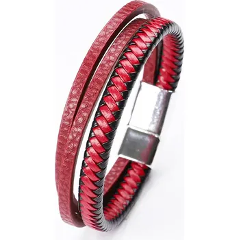 Náramek Lodestar Kombinovaný náramek Neris Červený 21.5 cm