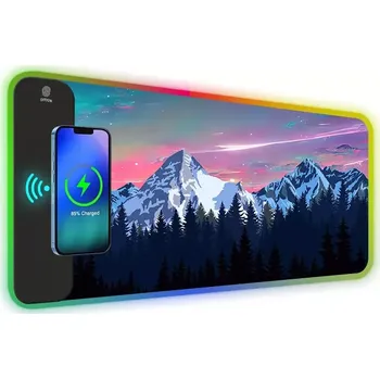 Podložka pod myš Huado RGB podložka pod myš s bezdrát nabíjením 15W Polární noc