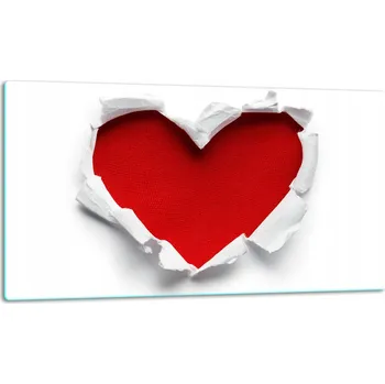 Kuchyňské prkénko SKLENĚNÁ DESKA NA KRAJENÍ 52x30 SRDCE