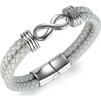 Náramek Ocelový náramek Infinity šedý 19cm