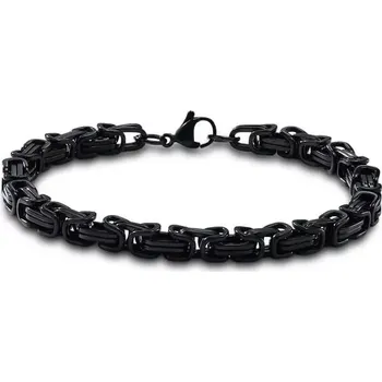 Náramek Náramek z chirurgické oceli Byzantine 6mm-21cm Černý