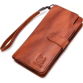 Peněženka Bullcaptain kožená dlouhá peněženka Maurus Camel