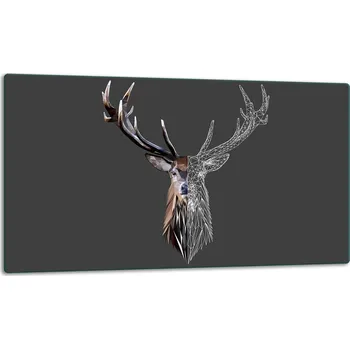 Kuchyňské prkénko SKLENĚNÁ DESKA NA KRÁJENÍ 52x30 CM - MOTIV JELEN