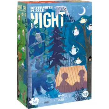 Puzzle LONDJI Oboustranné puzzle Den a noc v lese - 54 pcs