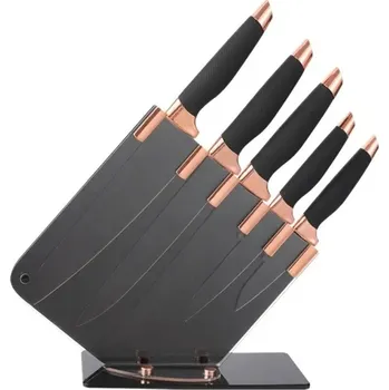 Kuchyňský nůž Gooda 6-dílná sada kuchyňských nepřilnavých nožů se stojanem Gooda