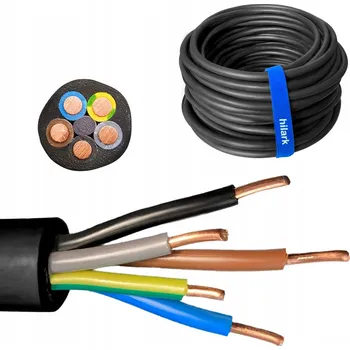 elektrický kabel Kulatý elektrický, instalační, podzemní kabel YKY Hilark 5 x 10