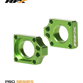 Nářadí na motocykly Bloky seřizovačů zadní nápravy RFX Pro zelené barvy FXAB2010099GN