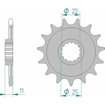 Nářadí na motocykly Ocelová standardní přední řetězová kola AFAM 37400 - 520 37400-15