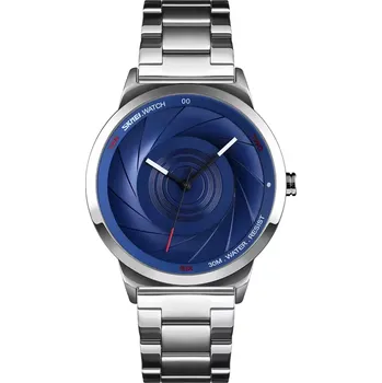 Hodinky Skmei 9210 pánské hodinky Lens Shot Stříbrno Modré