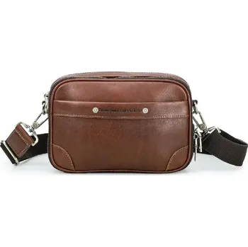Contacts® pánská kožená brašna Hassan Hnědá 3L