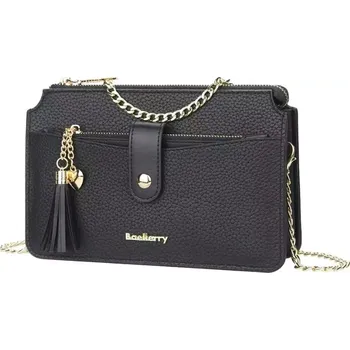 Kabelka Baellerry Dámská řetízková kabelka s třásněmi Černá