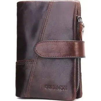 Contacts® malá kožená peněženka Alvear Hnědá