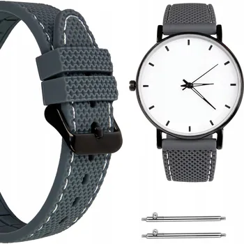 Řemínek na hodinky Univerzální šedý řemínek Polax 22 mm