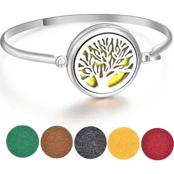 Náramek Ocelový náramek Strom života v pěti barvách