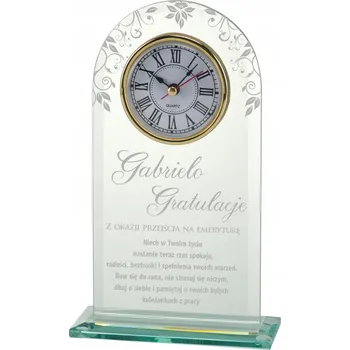 Hodiny Skleněné hodiny s gravírováním HODINY s gravírováním 20x10 cm