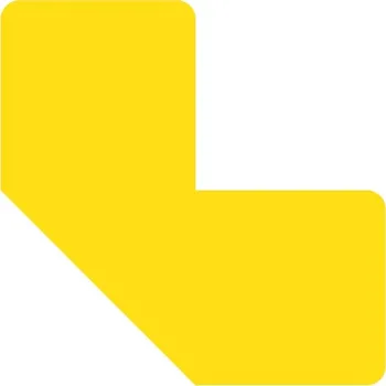 Samolepící etiketa Podlahové samolepicí značení Djois, PVC, tvar L, 10x5cm, 10ks, žluté