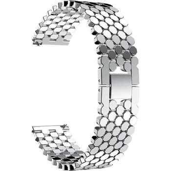 Řemínek na hodinky Lige Ocelový síťovaný řemínek / šířka 22mm / barva stříbrná / 660957