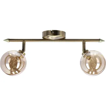 Moderní stropní svítidlo Rodia v patině se skleněným stínidlem do obýváku a ložnice