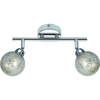 Stropní LED svítidlo Kaleidoscope chrom moderní, nastavitelná do obýváku a ložnice 30 cm