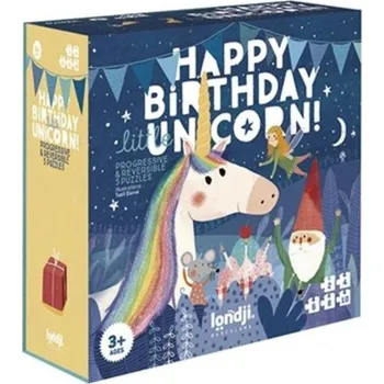 Puzzle LONDJI Puzzle Jednorožcovy narozeniny 2, 4, 6, 8 a 10 dílků