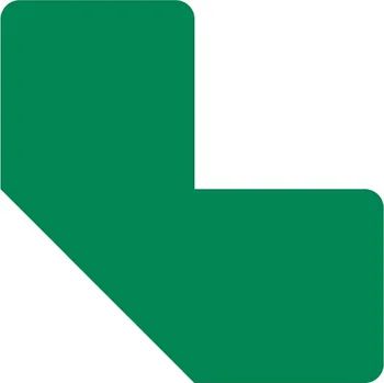 Samolepící etiketa Podlahové samolepicí značení Djois, PVC, tvar L, 10x5cm, 10ks, zelené