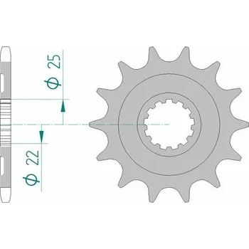 Nářadí na motocykly Ocelová standardní přední řetězová kola AFAM 27502 - 520 27502-13